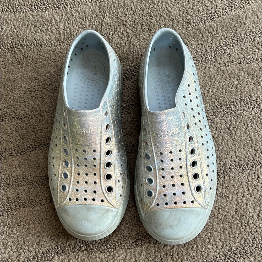 Native Jefferson Slip on Shoes Glitter Size W6